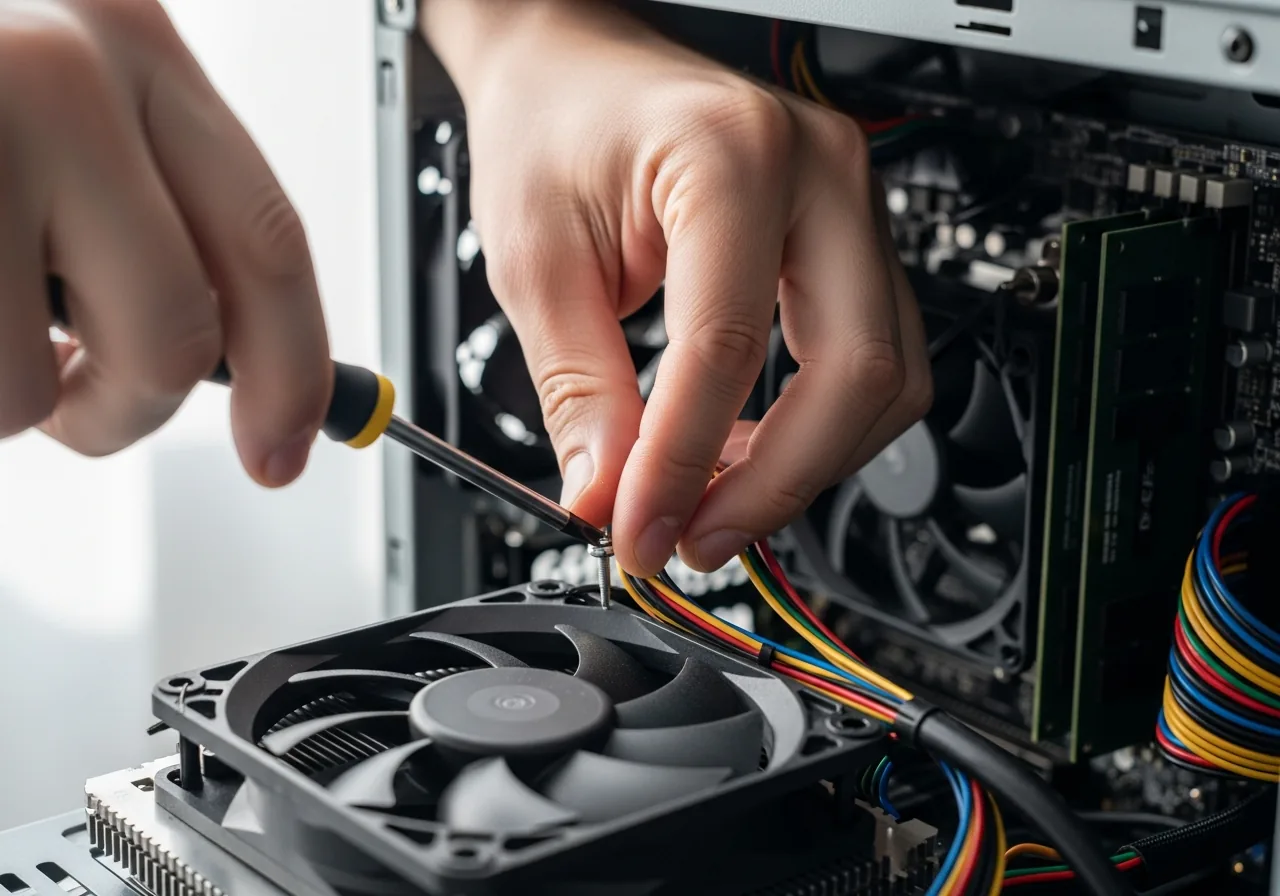 Tighten panels and route cables