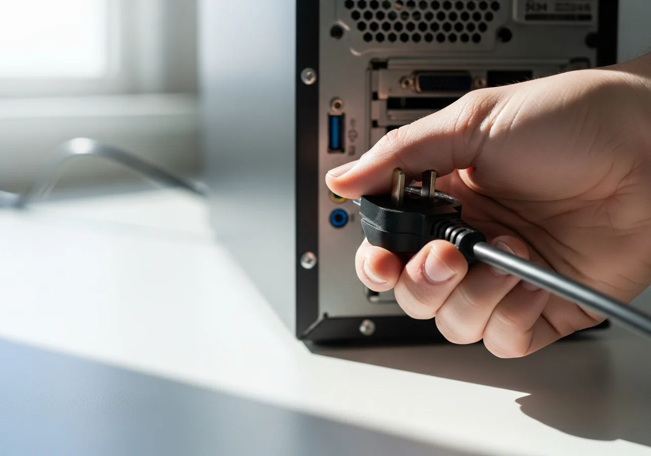 Unplug before opening the case