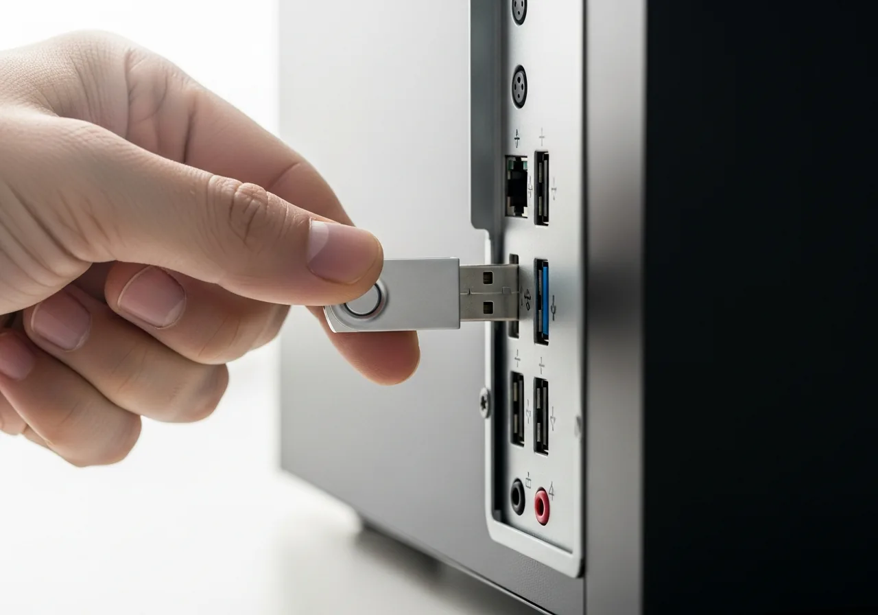 Test the device in a rear port