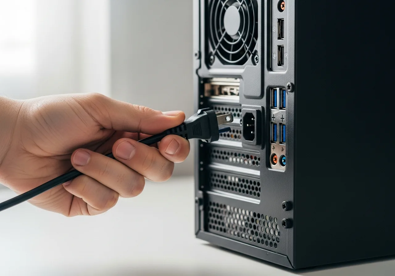Unplug before opening the case