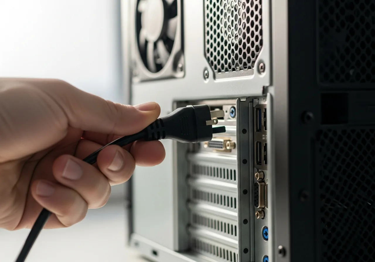 Unplug before opening the case