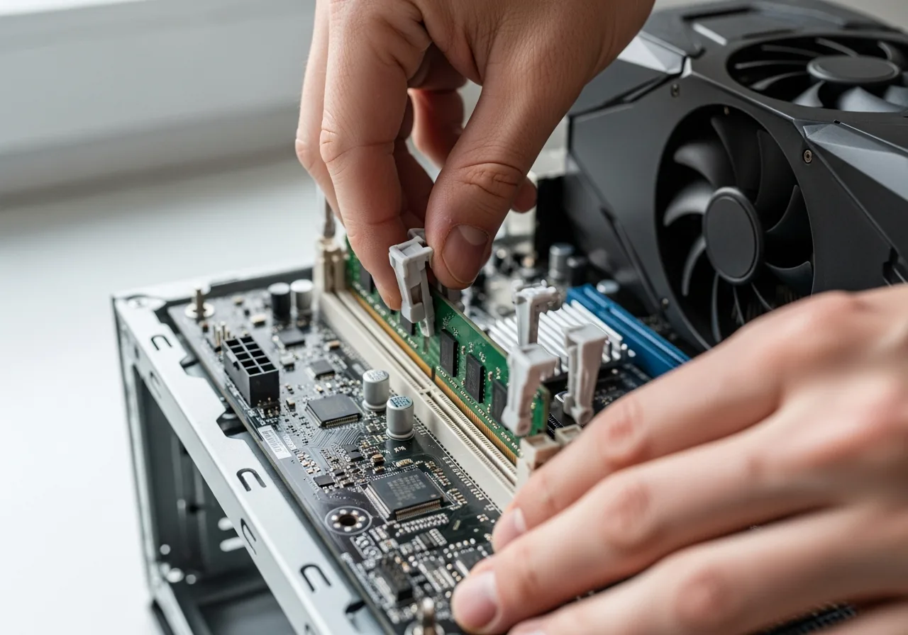 Reseat the memory and graphics card