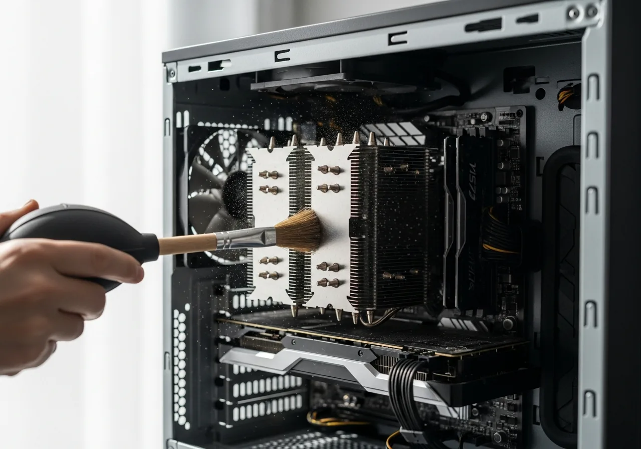 Power off and clear airflow dust