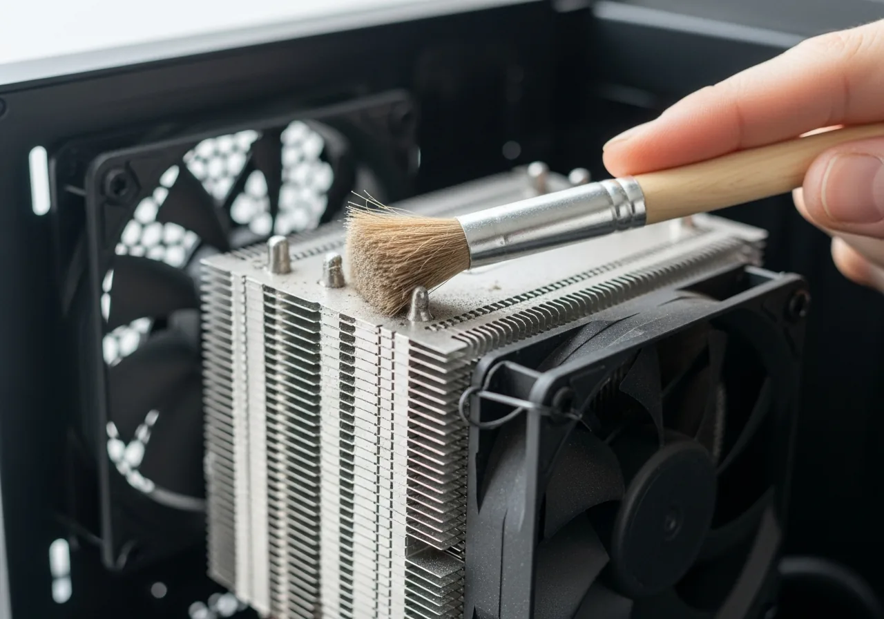 Gently clear away the dust