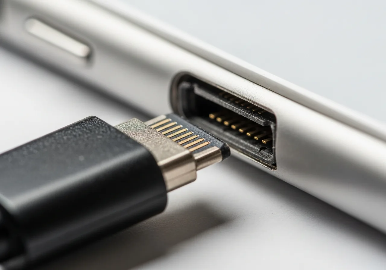 Examine the cable and port