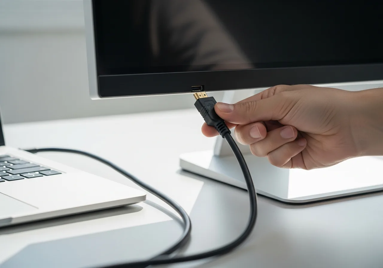 Connect an external monitor