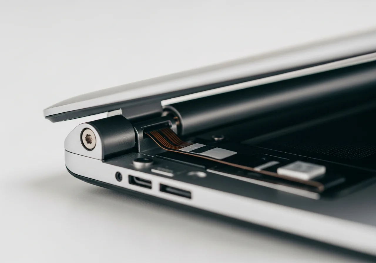 Inspect the hinge cable area