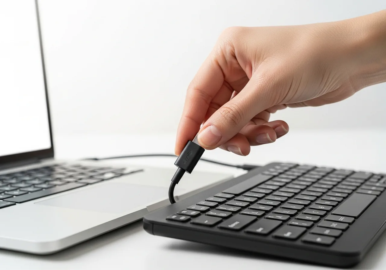 Confirm with an external keyboard