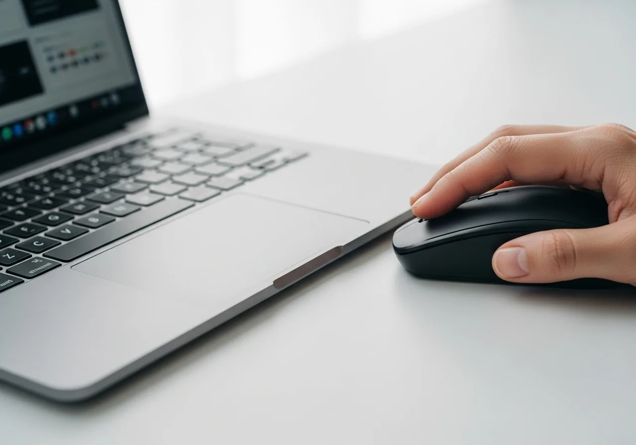 Compare with an external mouse