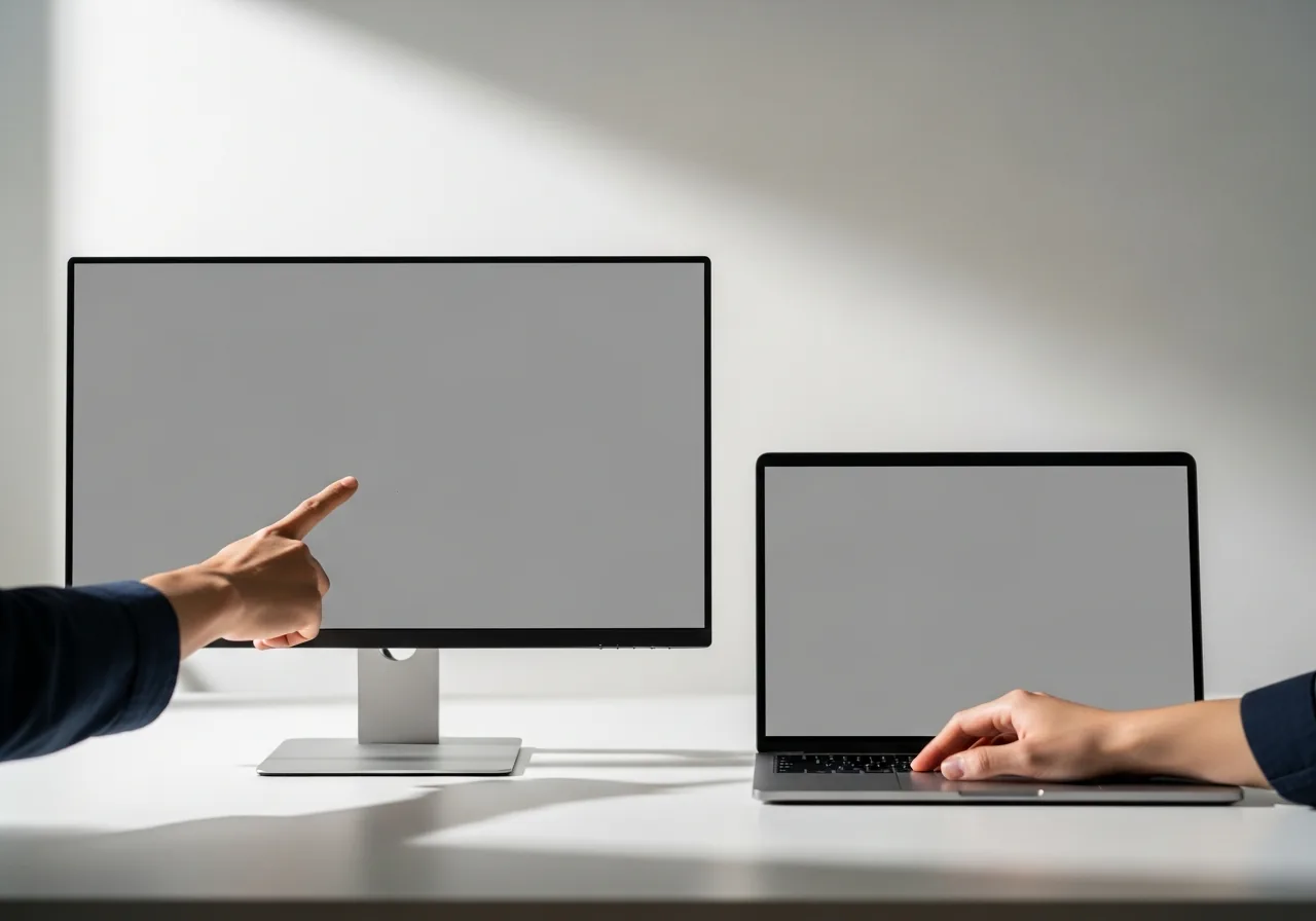 Compare with an external screen