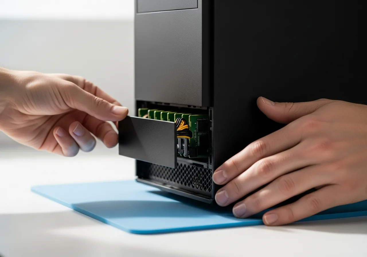 Open the device to reach memory