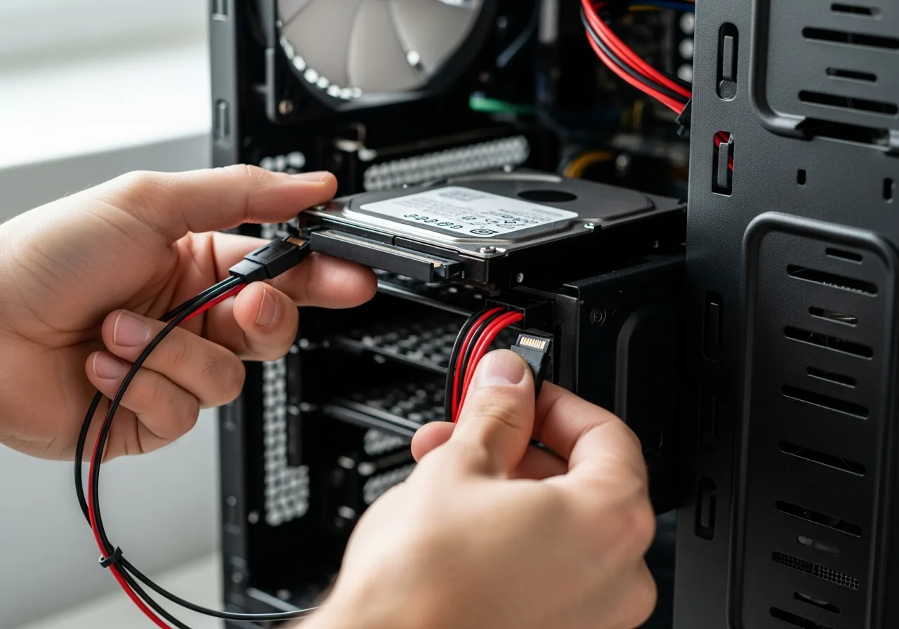 Reseat the drive and its cable