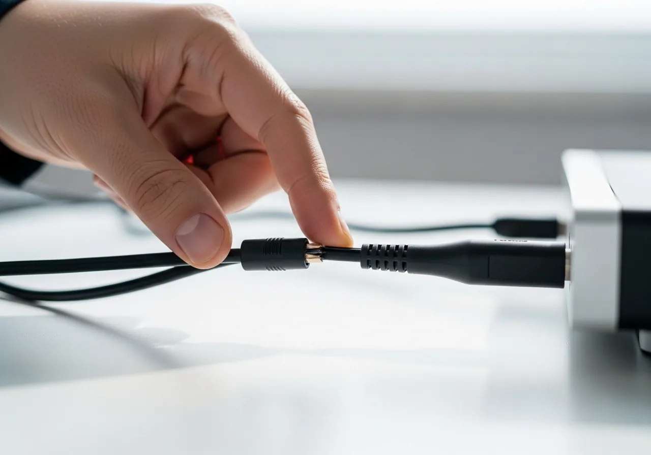 Feel along the cables