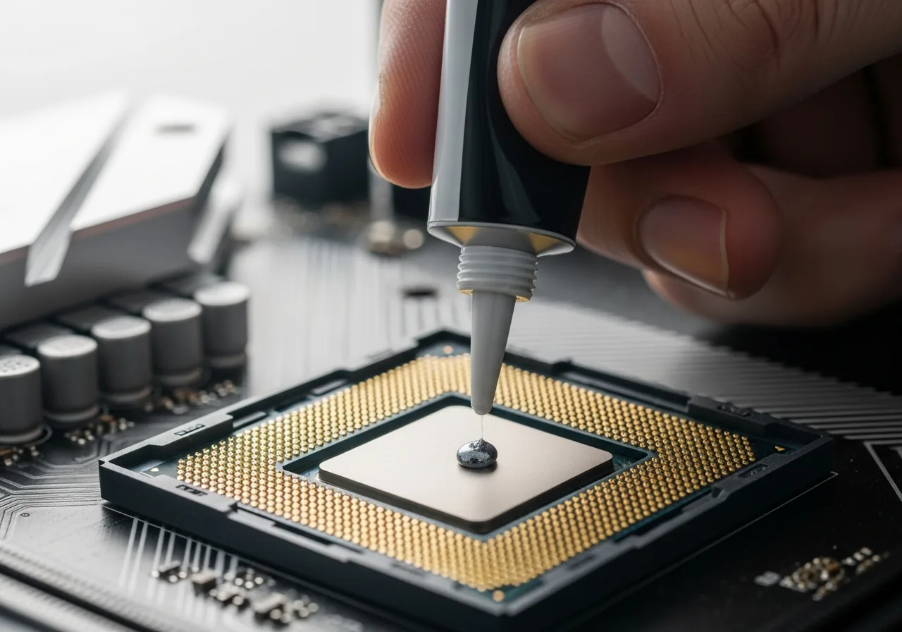 Renew the thermal contact if needed