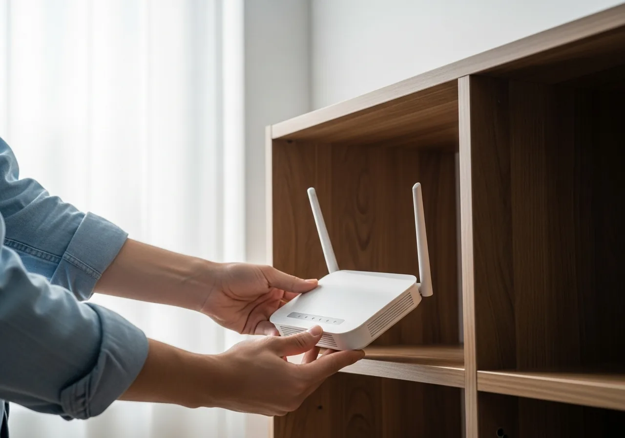 Move the router to an open spot